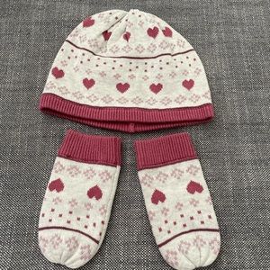 The White Company Girl Hat & Mittens